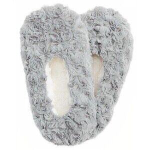 New CHARTER CLUB Faux-Fur Slipper Socks, Grey, slippers size S/M